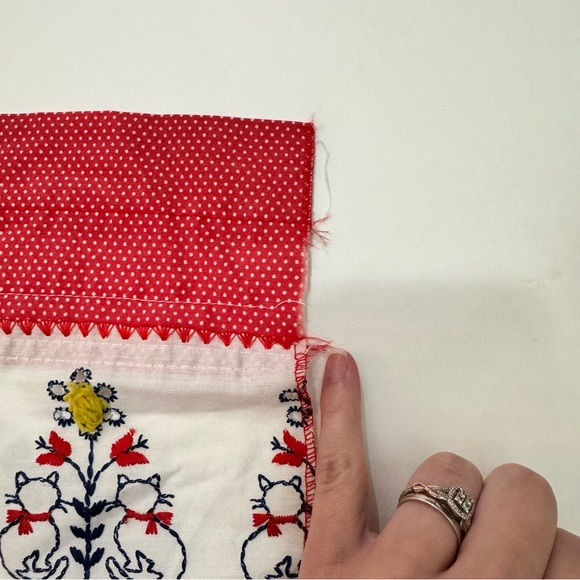 Whimsical vintage kitty cat window valance - Picture 4 of 4